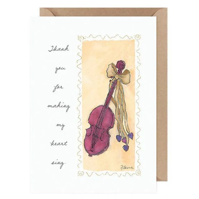 My Heart Sings ....Flavia Card by Flavia Weedn 100% Cotton  Tree Free Made in Switzerland  0003-2182