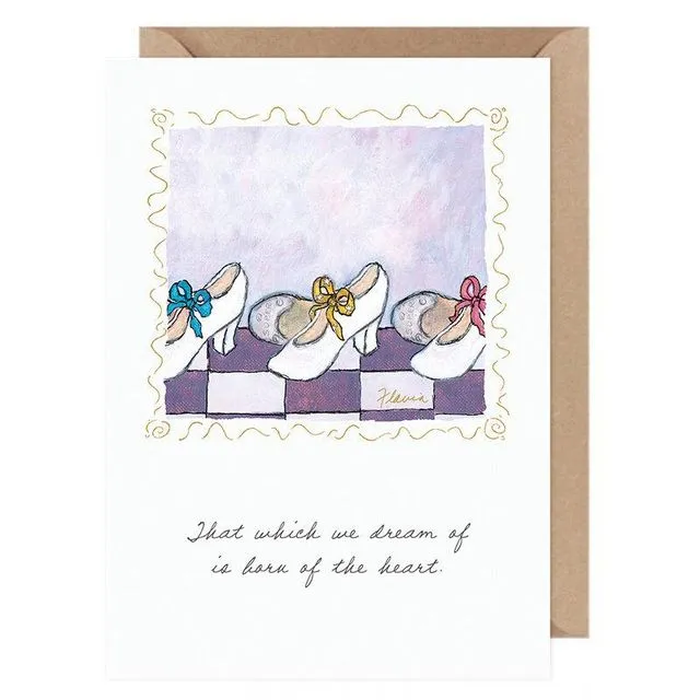 Born of the heart ....Flavia Card by Flavia Weedn 100% Cotton  Tree Free Made in Switzerland  0003-2265