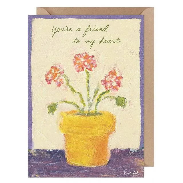 Friend card by Flavia Weedn 100% Cotton  Tree Free Made in Switzerland  0101-0005