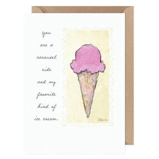 Favorite Ice Cream ....Flavia Card by Flavia Weedn 100% Cotton  Tree Free Made in Switzerland  0003-2269