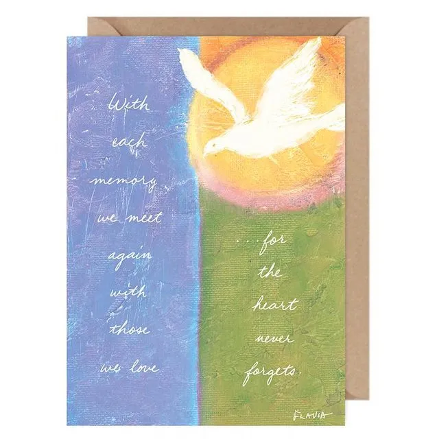 With each memory ....Flavia Card by Flavia Weedn 100% Cotton  Tree Free Made in Switzerland 0101-0056