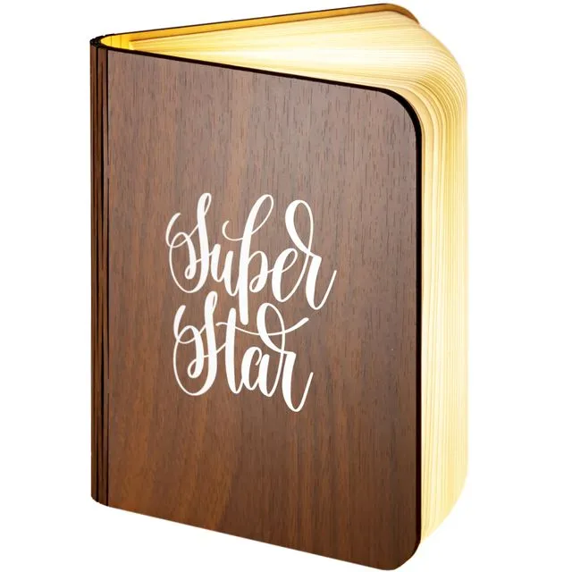 "Super star" Wooden Folding Magnetic LED Book Lamp Medium
