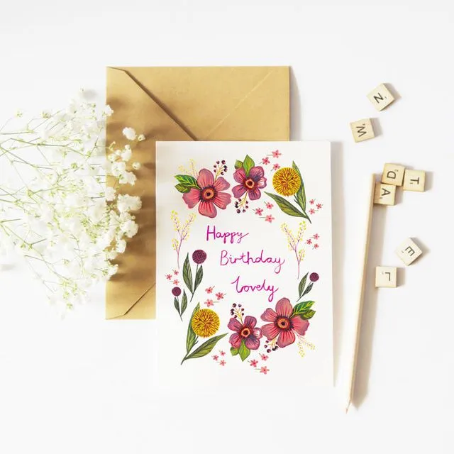 FF84 Floral Card Lovely