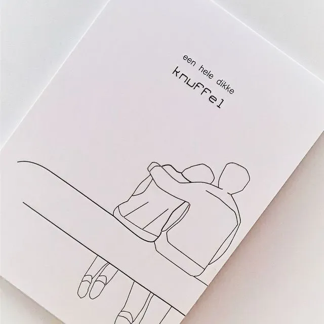 Sterk Sterk card 'Een hele dikke knuffel' - 10 cards