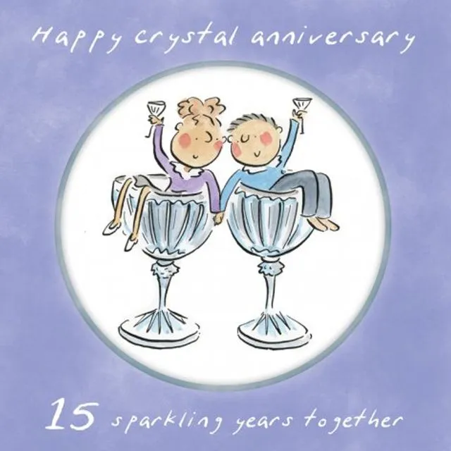 15th wedding anniversary (Pack of 6)
