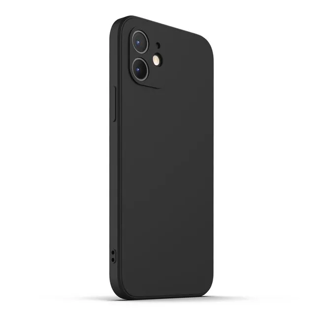P V R E - Black Silicone iPhone 12 Case