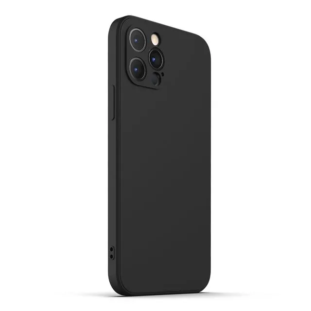 P V R E - Black Silicone iPhone 12 Pro Case