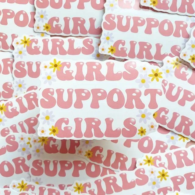 Girls Support Girls Vinyl Sticker