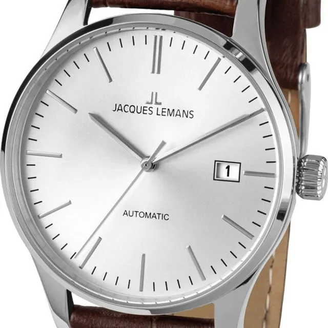 Jacques Lemans London Automatic Leather Strap Men's Watch