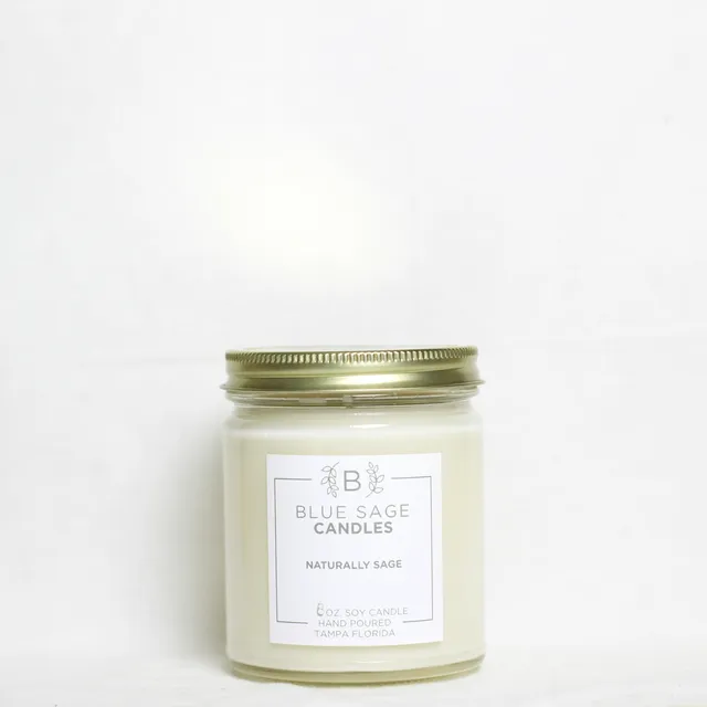 NATURALLY SAGE SOY WAX CANDLE