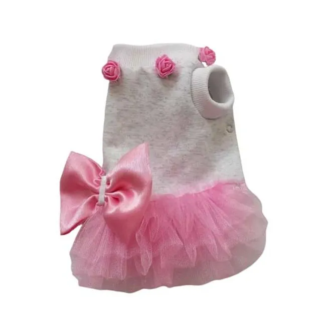 Baby Pink Hoodie Rose Dog Dress