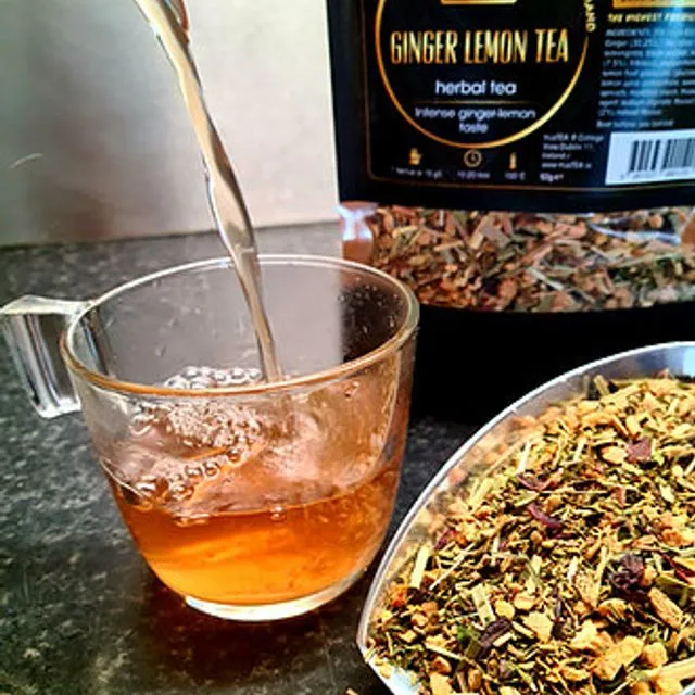 Ginger Lemon Tea - Herbal Tea (Pack of 8)