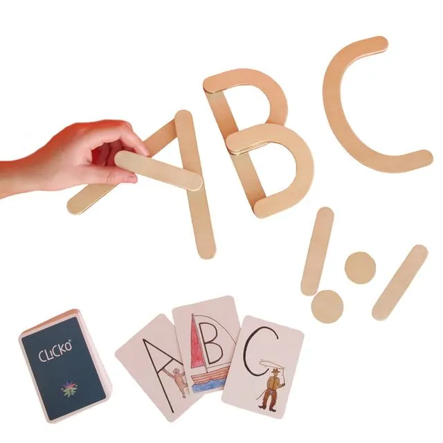 Learn the letters - 11 magnetic wooden pieces
