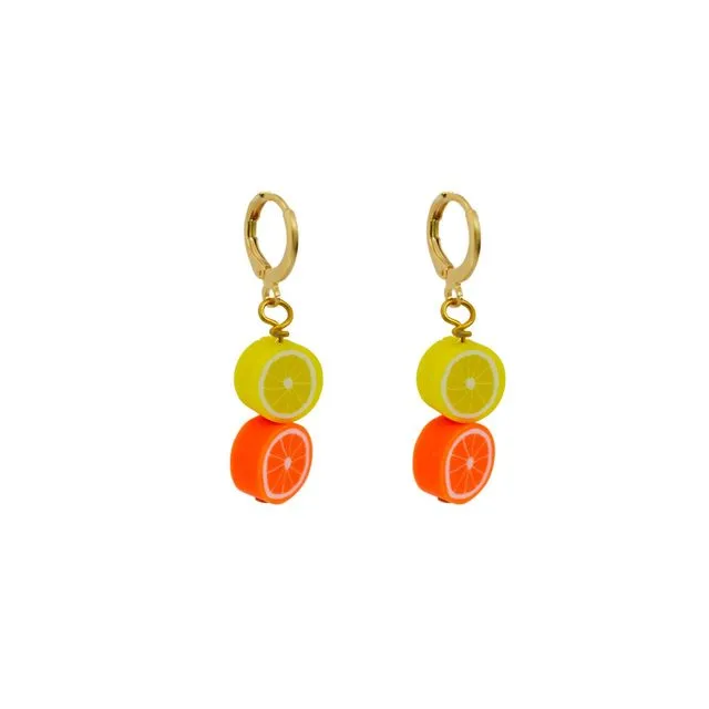 Lemon + Orange earrings