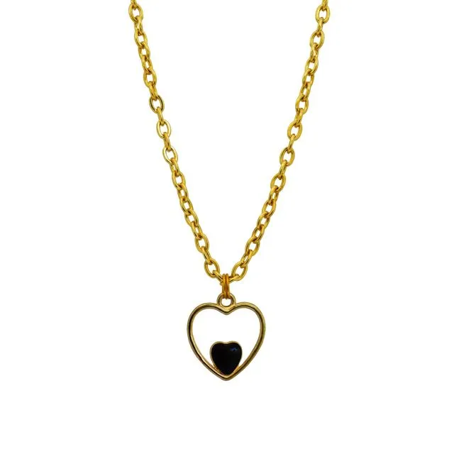 Black heart Necklace