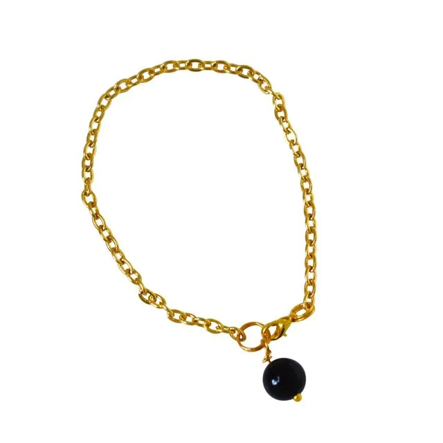Black Onyx pearl bracelet and anklet