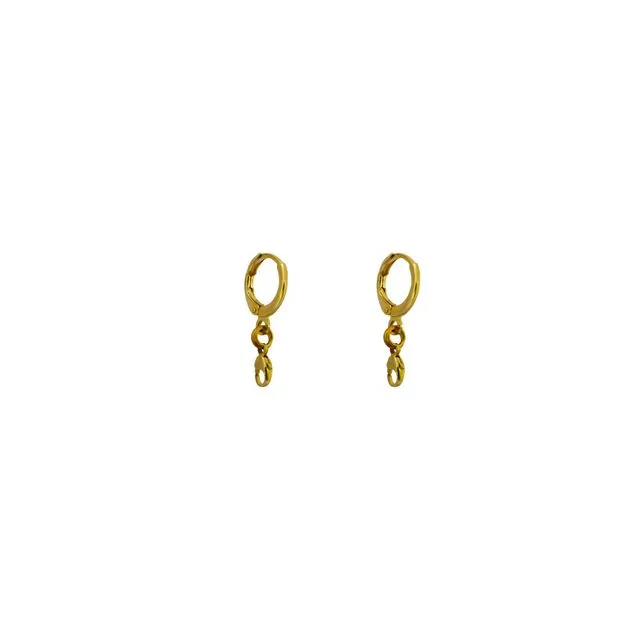 Dainty yellow gold vermeil earrings