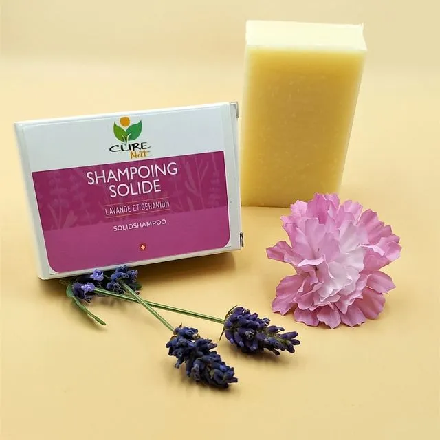 Lavender and Geranium Solid Shampoo - 95gr