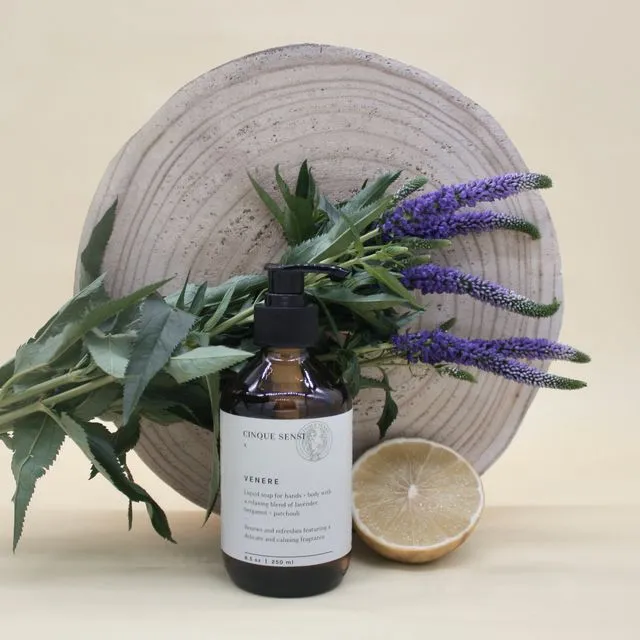 Venere: Bergamot & Lavender Artisanal Liquid Soap (250ml)