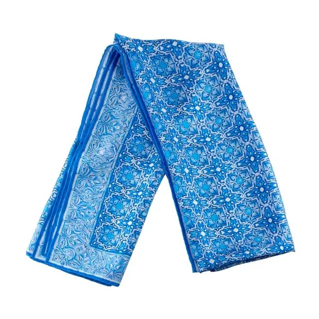 Pañuelo de seda Farah Azul