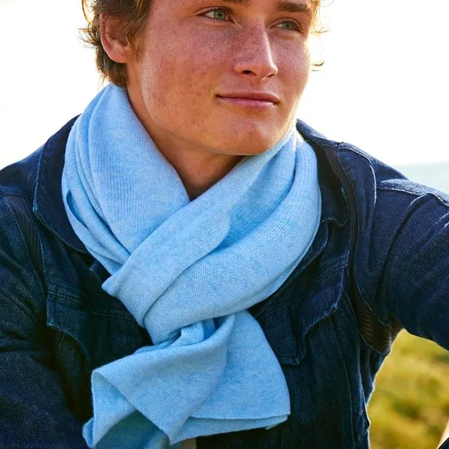 LONDON Cashmere scarf - Arctic Blue