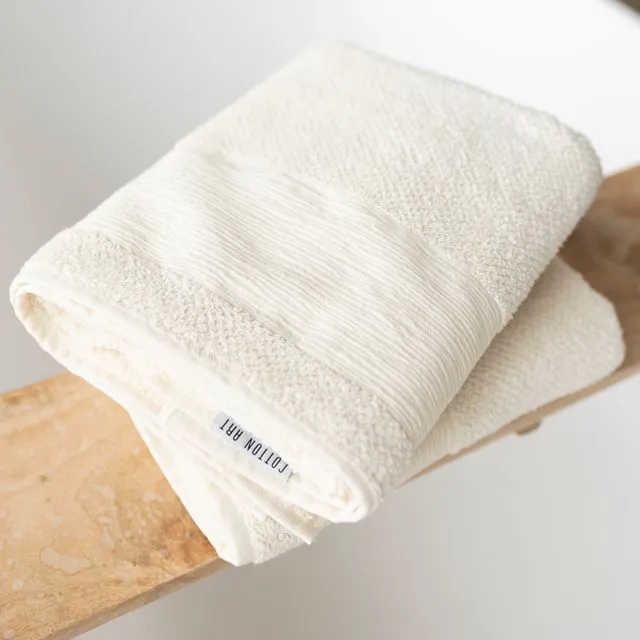 Bath Deco Towel - Organic Cotton 600 Grams - Baby Cream