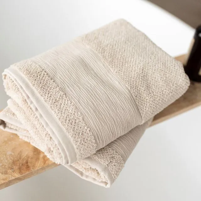 Bath Deco Towel - Organic Cotton 600 Grams - Oak Beige