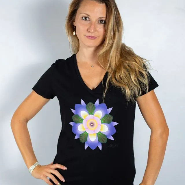 Ky-kas Women's Organic Cotton V-neck T-shirt