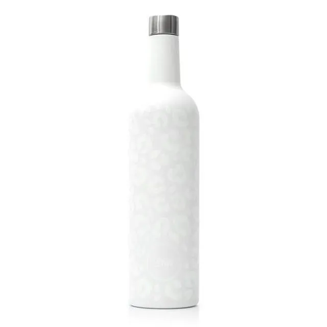 Insulated Wine Bottle - 750ml Snow Leopard