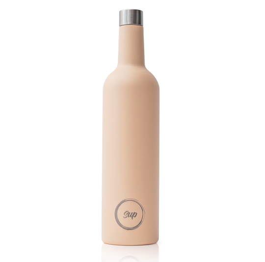 Insulated Wine Bottle - 750ml Blush Powder Pink