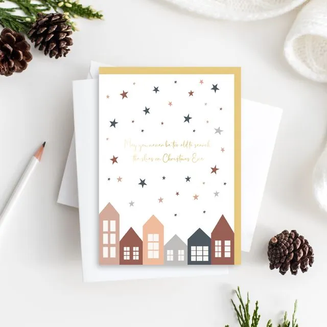 Search the Skies (White) Christmas Card, pack of 6