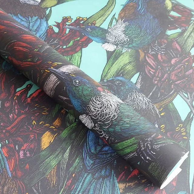 Peacock & Tui exotic birds gift wrap and cards Bundle