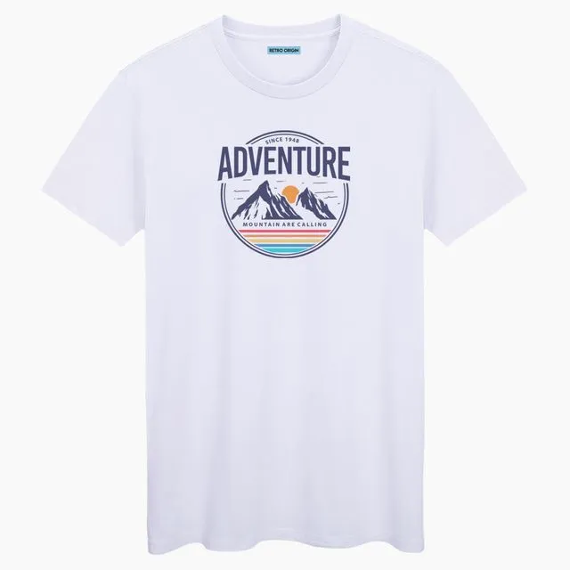 Adventure Is Calling White Unisex T-shirt
