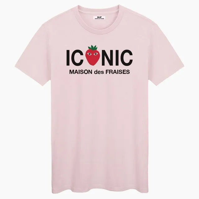 Iconic Red Logo Pink Cream Unisex T-shirt