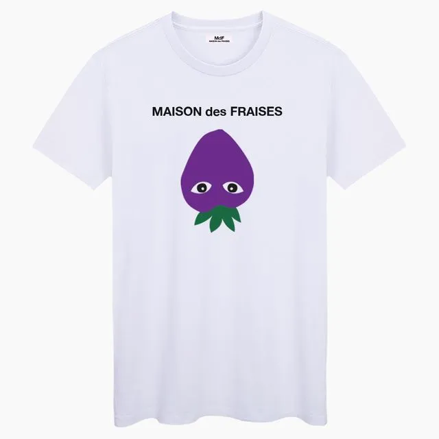 MAISON des FRAISES Purple White Unisex T-shirt