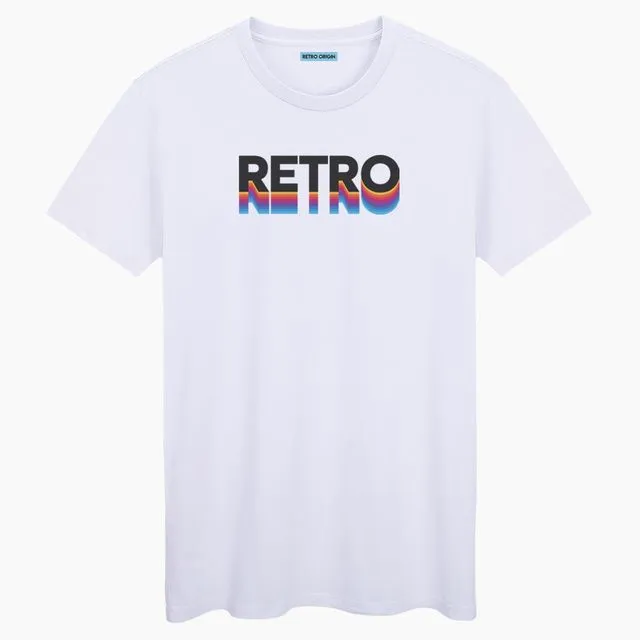Retro Unisex white T-shirt
