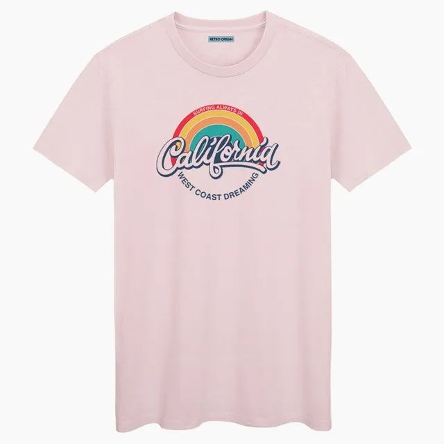 California Dreamer Unisex Pink Cream T-shirt