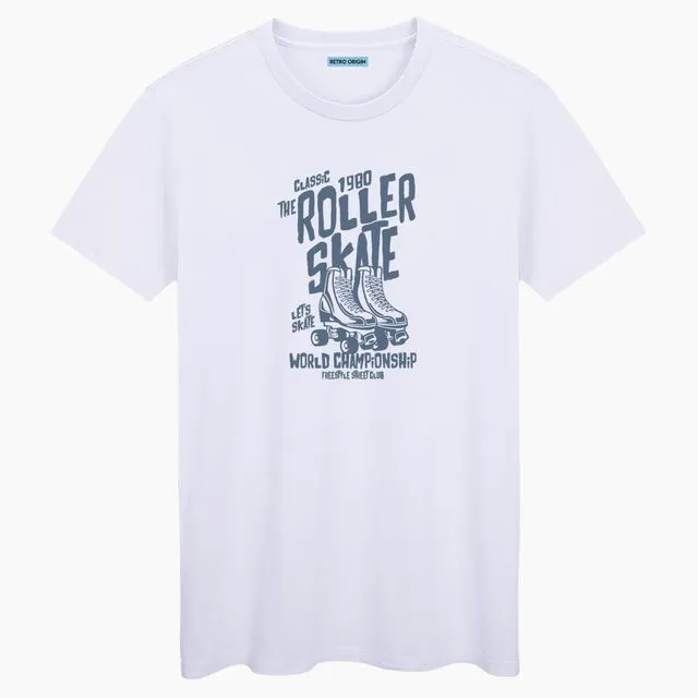 Classic Roller Unisex White T-shirt