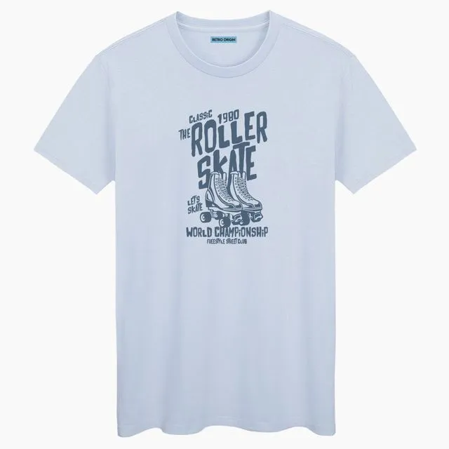 Classic Roller Unisex Blue Cream T-shirt