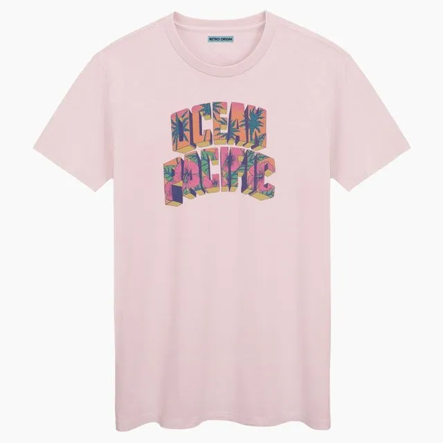 Ocean Pacific Unisex Pink Cream T-shirt