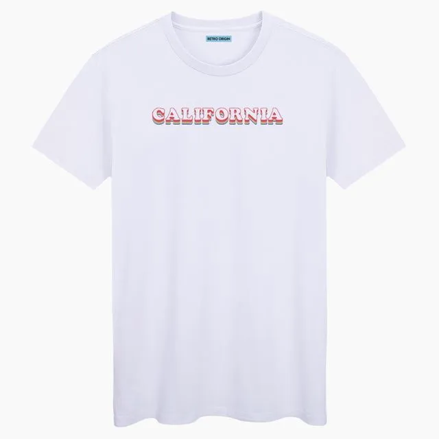 California Unisex White T-shirt