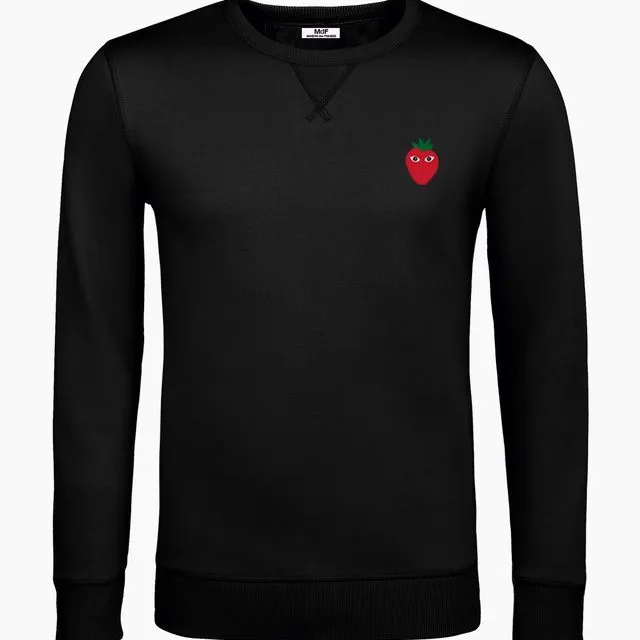 Red Logo Unisex Black Sweatshirt