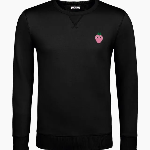 Pink Logo Unisex Black Sweatshirt