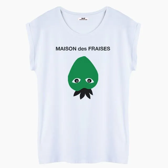MAISON des FRAISES Green Women's White T-shirt