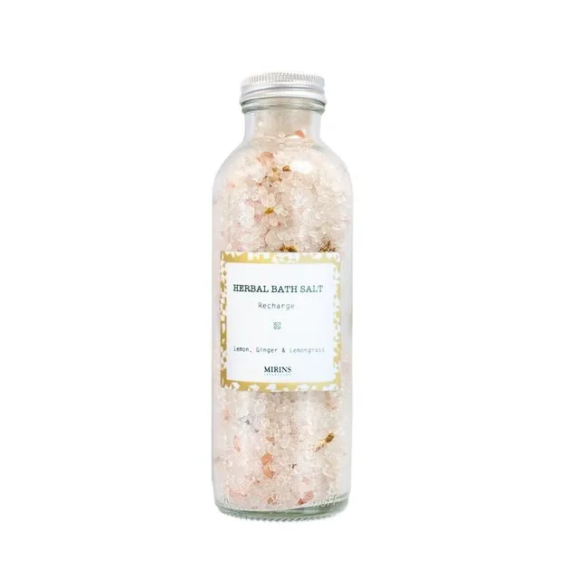 Herbal Bath Salt – Recharge – Lemon, Ginger & Lemongrass