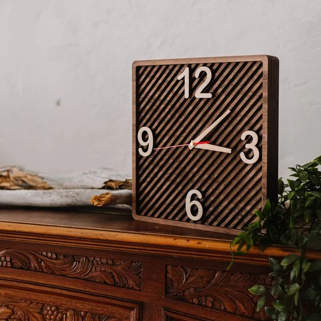Wooden clock, Wood designer clock, House decor