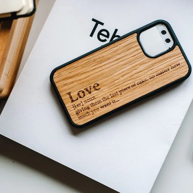 Wood Case for iPhone 12 pro, Customized slim wooden phone case, Perfect gift idea, Light and strong