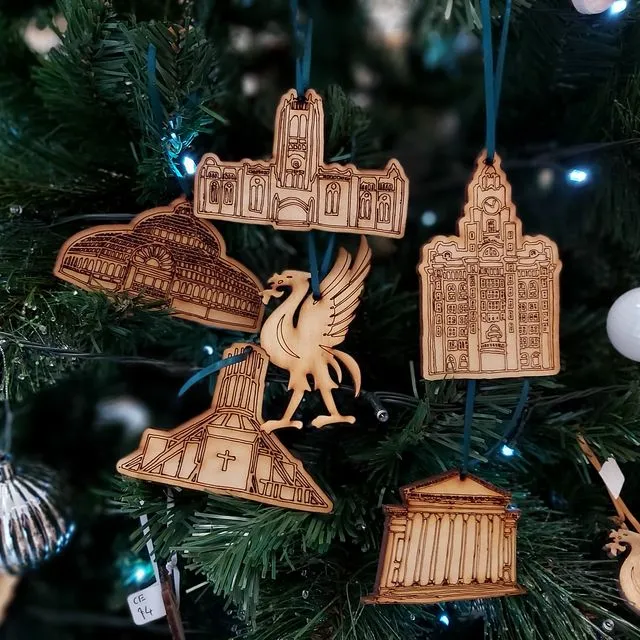 Liverpool Landmarks Christmas Decorations