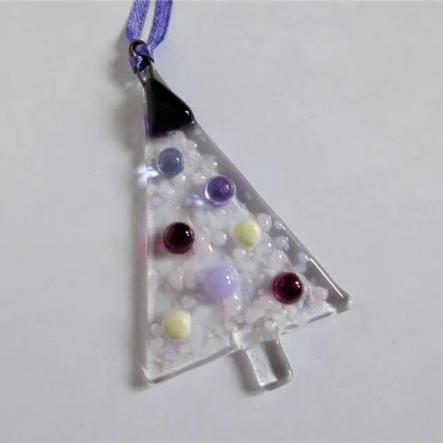 Glass Christmas tree - pink bauble