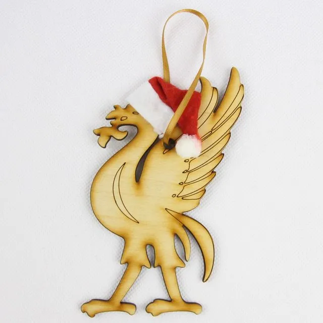 Liverbird Christmas Decoration with hat